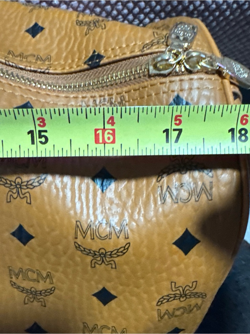Monogram Cognac Logo Duffel Bag - Picture 7 of 13